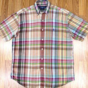 POLO RALPH LAUREN S/S BLAKE REGULAR FIT 100% COTTON SHIRT MEDIUM, M